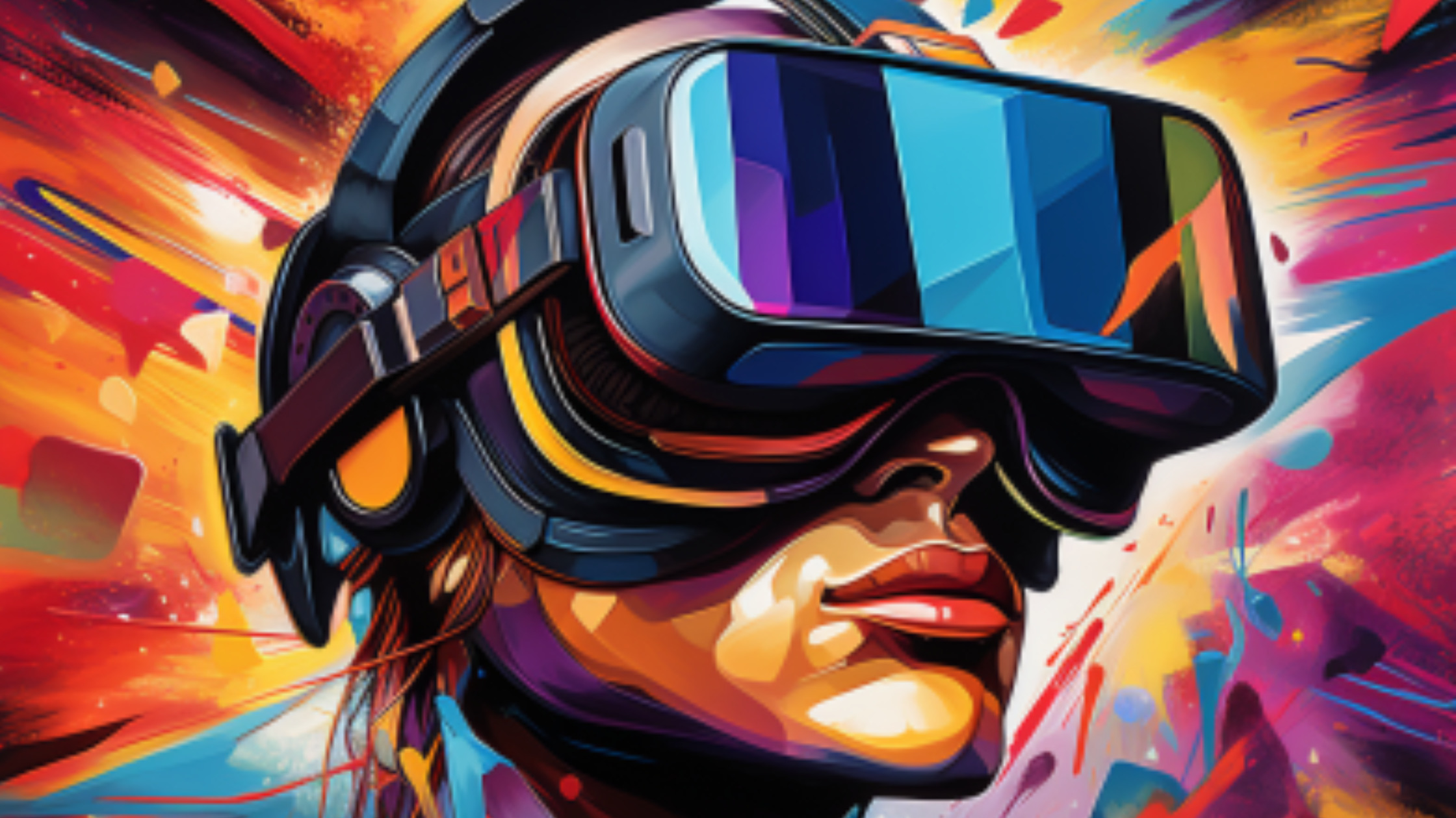 Artistic image of Educator learning VR